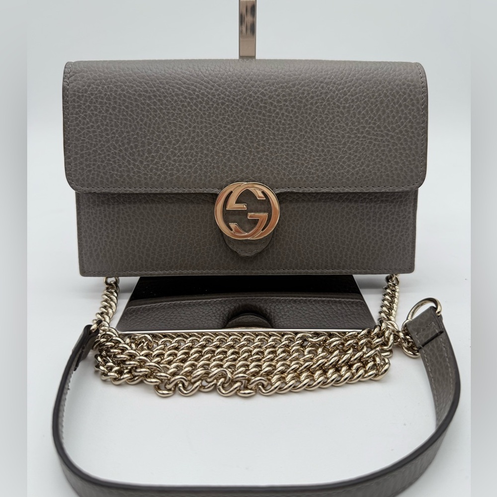 ❗️SOLD❗️ GUCCI INTERLOCKING GG DOLLAR WALLET ON CHAIN CROSSBODY